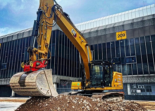 digger at Manchester Airport