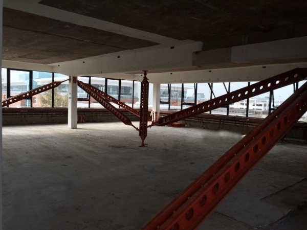 Propping a building to secure it