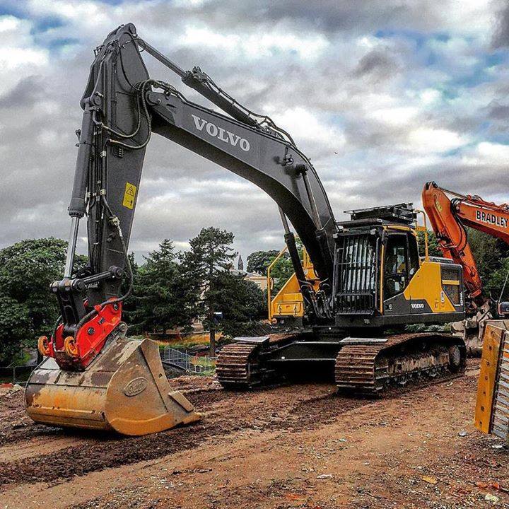 Volvo Excavator on Demolition Project
