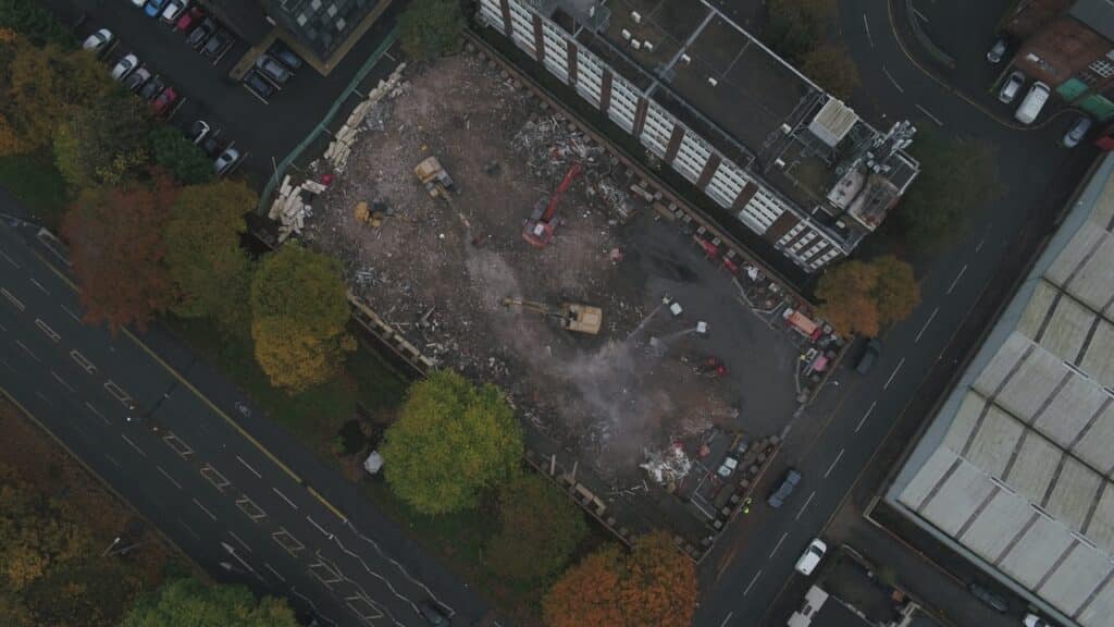 Lancaster University Demolition Site