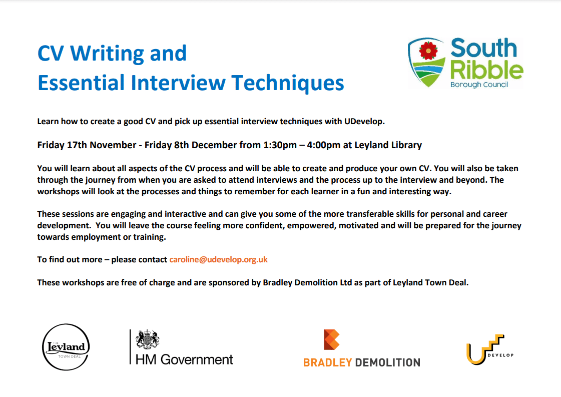 CV Writing & Interview Techniques Workshop by Bradley Group