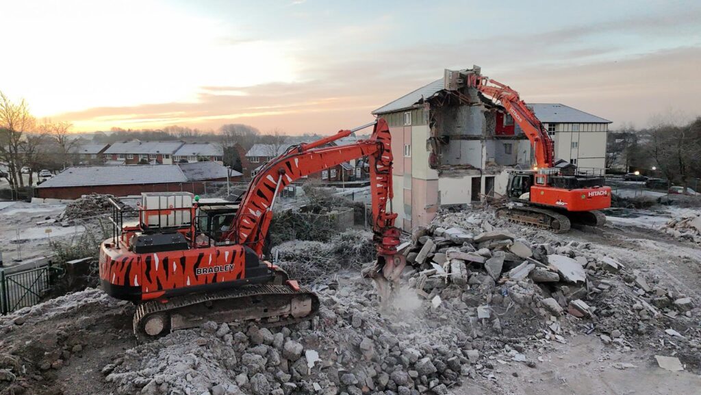 Ribble Heights Residential Block Demolition Project by Bradley Demolition