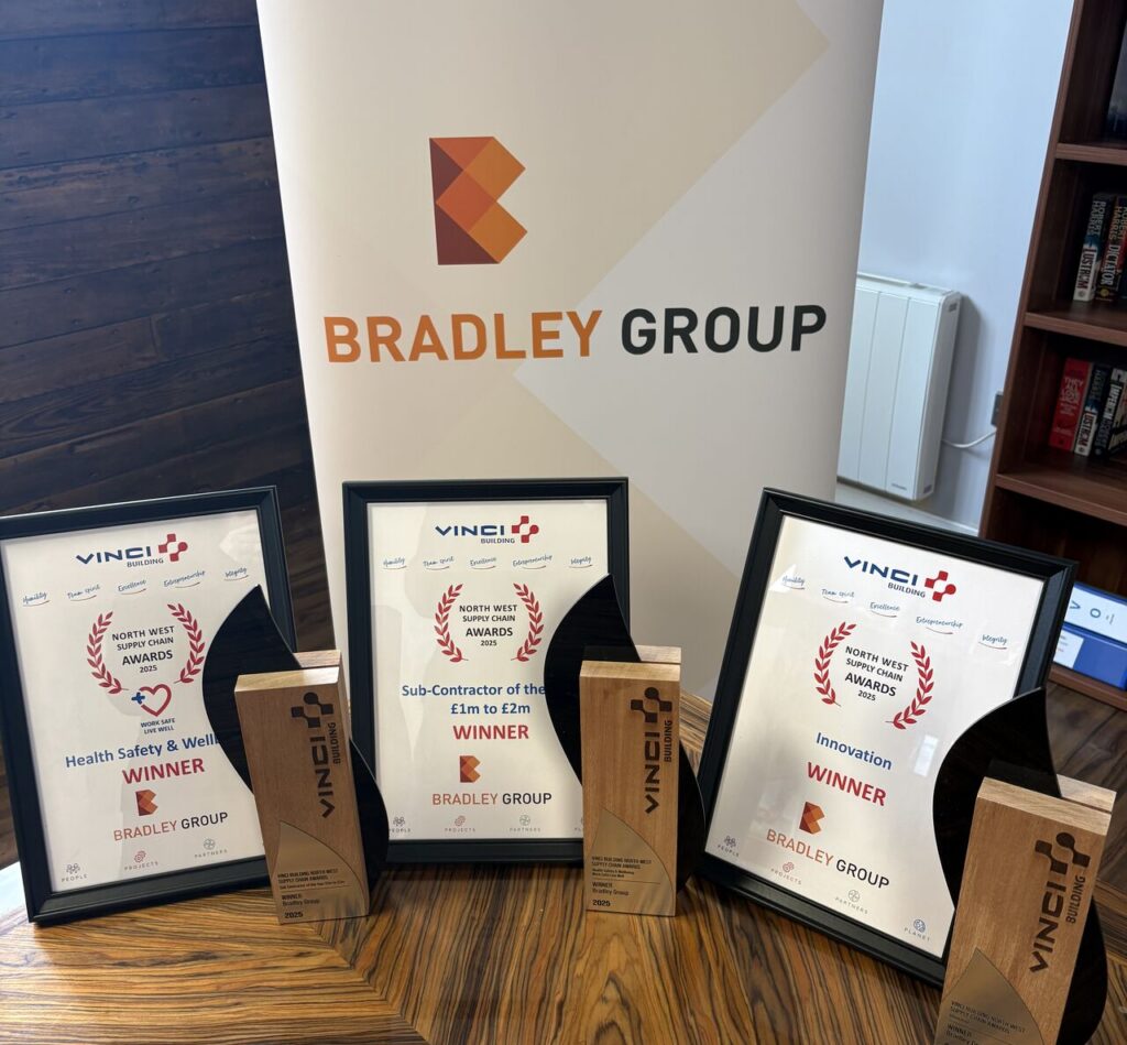 Bradley Group Celebrates Triple Win at VINCI Building UK Supply Chain Event